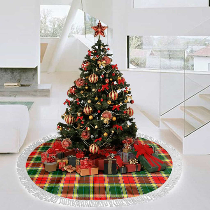 Scottish Gibbs Clan Tartan Christmas Tree Skirt Tassels 3 Tartan Plaid