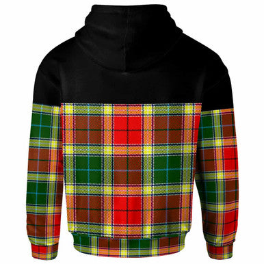 Scottish Gibbs Clan Tartan Hoodie - Horizontal Style Back Side Tartan Plaid