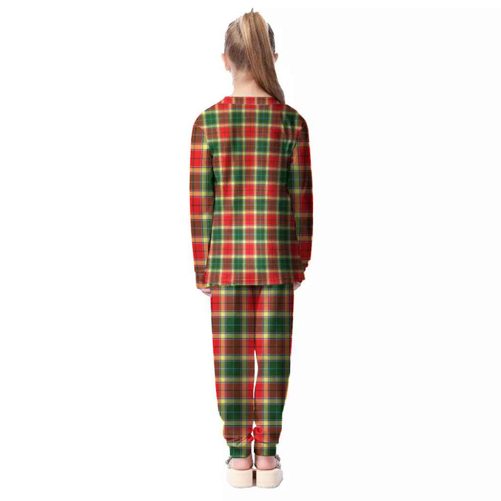 Scottish Gibbs Clan Tartan Pajama Set Kid Back Side Tartan Plaid