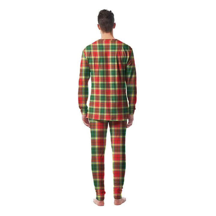 Scottish Gibbs Clan Tartan Pajama Set Men Back Side Tartan Plaid