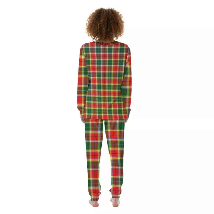 Scottish Gibbs Clan Tartan Pajama Set Women Back Side Tartan Plaid