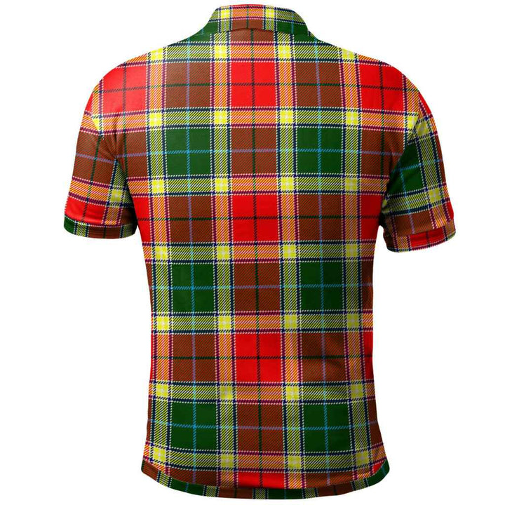 Scottish Gibbs Clan Tartan Polo Shirt Back Side Tartan Plaid