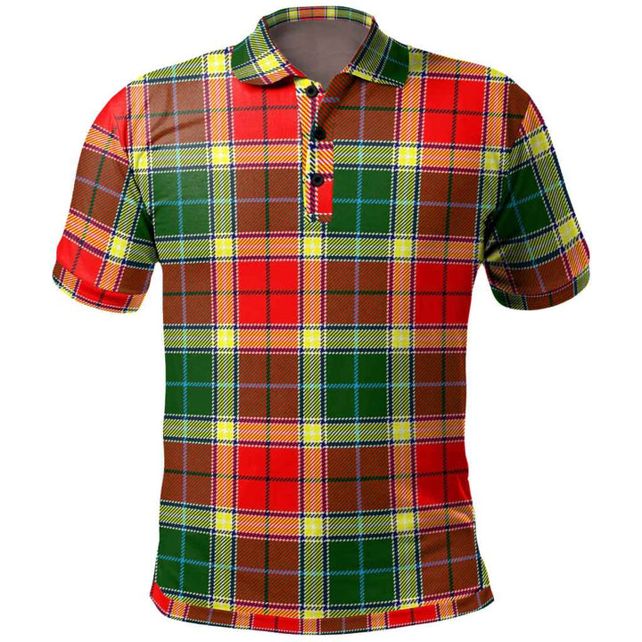 Scottish Gibbs Clan Tartan Polo Shirt Front Side Tartan Plaid