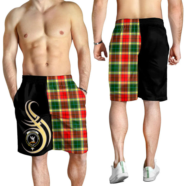 Scottish Gibson Clan Crest Tartan Believe in Me Men's Shorts