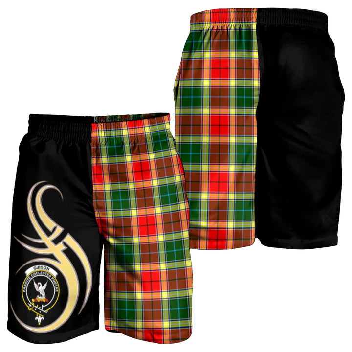 Scottish Gibson Clan Crest Tartan Believe in Me Men's Shorts