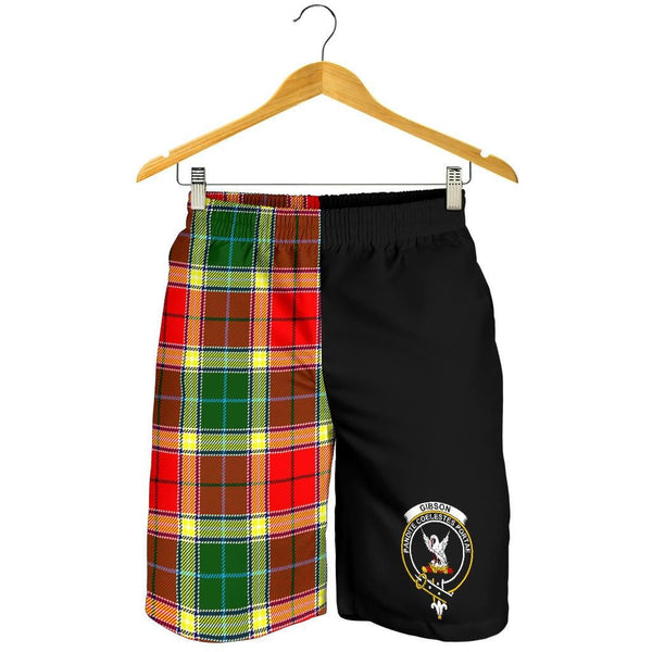 Scottish Gibson Clan Crest Tartan Half of Me Men's Shorts