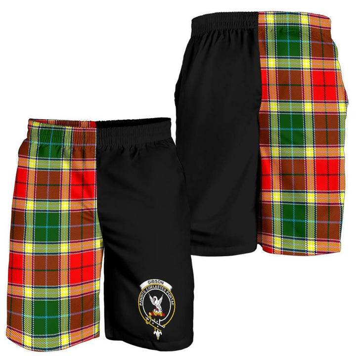 Scottish Gibson Clan Crest Tartan Half of Me Men's Shorts