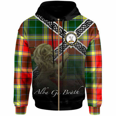 Scottish Gibson Clan Crest Tartan Hoodie - Scotland Lion Zip-up Tartan Plaid