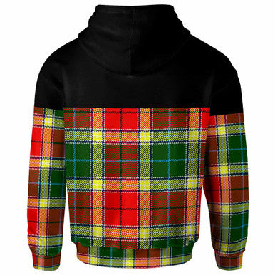 Scottish Gibson Clan Crest Tartan Hoodie - Horizontal Style Back Side Tartan Plaid