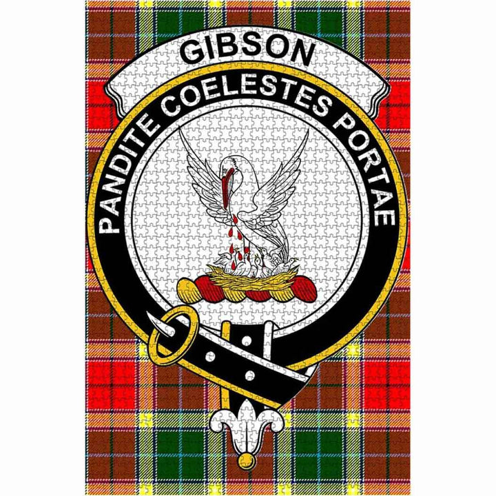 Scottish Gibson Clan Crest Tartan Jigsaw Puzzle 1