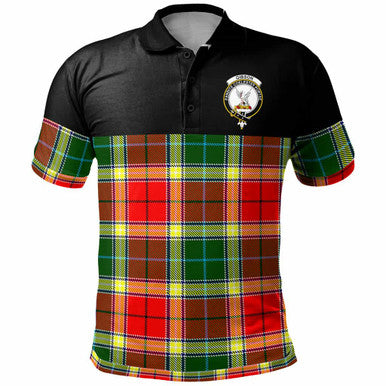 Scottish Gibson Clan Crest Tartan Polo Shirt - Horizontal Style Front Side Tartan Plaid