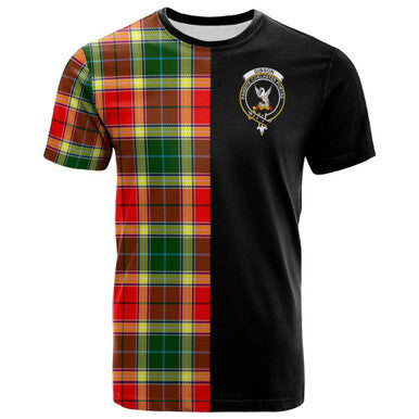 Scottish Gibson Clan Crest Tartan T-Shirt Half in Me Front Side Tartan Plaid
