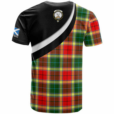 Scottish Gibson Clan Crest Tartan T-Shirt - Scotland Forever Style Back Side Tartan Plaid