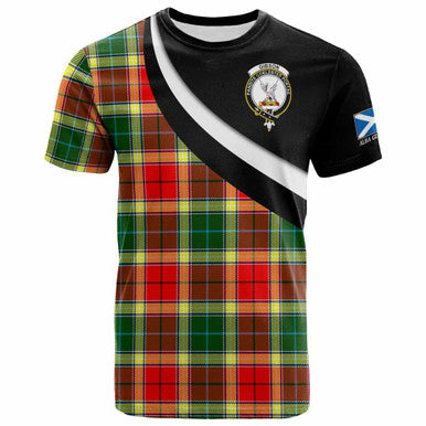 Scottish Gibson Clan Crest Tartan T-Shirt - Scotland Forever Style Front Side Tartan Plaid