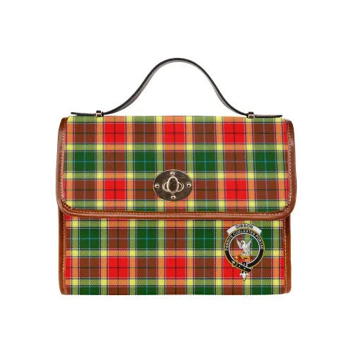 Scottish Gibson Clan Crest Tartan Waterproof Canvas Bag Tartan Plaid 1