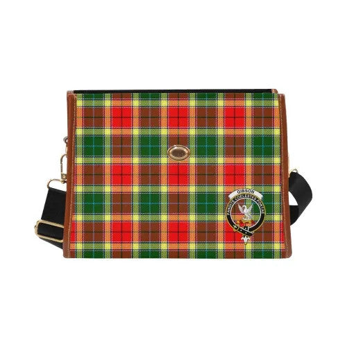 Scottish Gibson Clan Crest Tartan Waterproof Canvas Bag Tartan Plaid 2