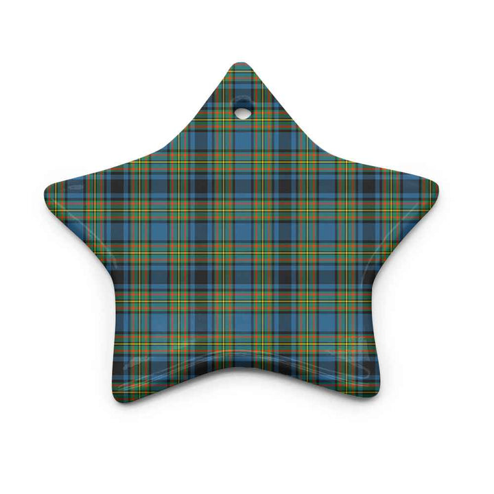 Scottish Gillies Ancient Clan Tartan Ceramic Ornament Star Shape Tartan Plaid