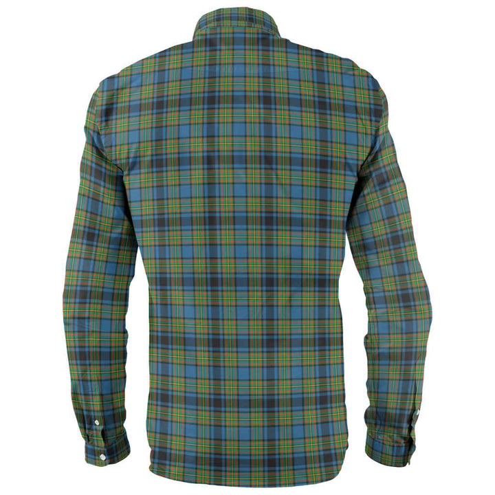 Scottish Gillies Ancient Clan Tartan Long Sleeve Shirt Back Side Tartan Plaid
