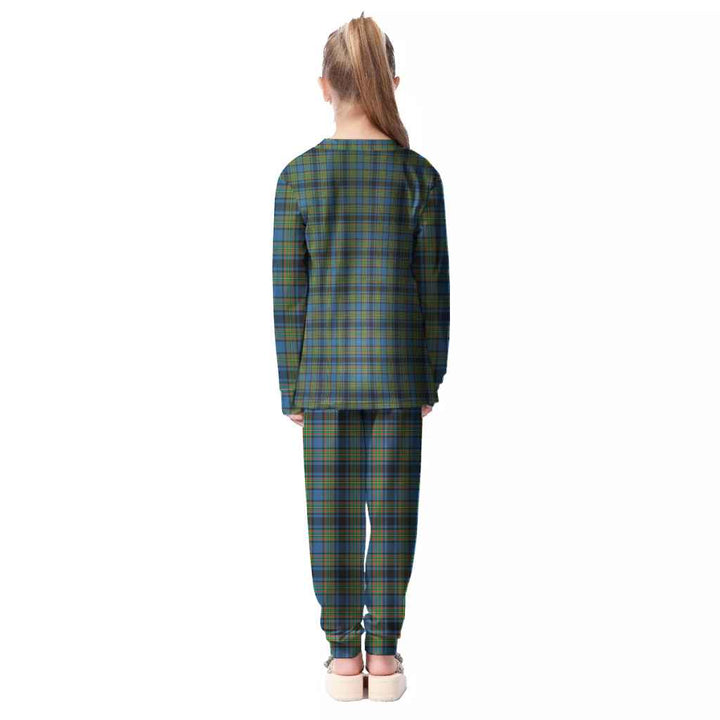 Scottish Gillies Ancient Clan Tartan Pajama Set Kid Back Side Tartan Plaid