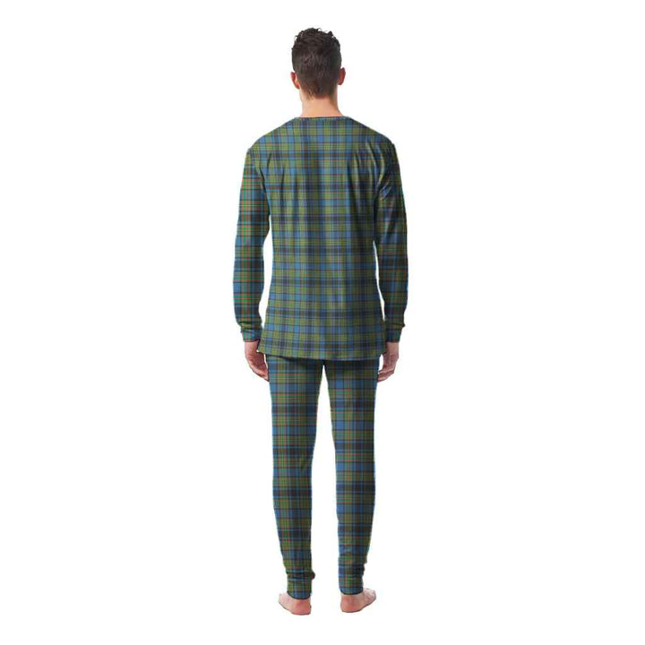 Scottish Gillies Ancient Clan Tartan Pajama Set Men Back Side Tartan Plaid