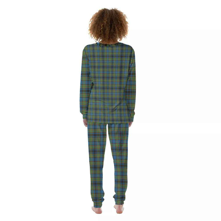 Scottish Gillies Ancient Clan Tartan Pajama Set Women Back Side Tartan Plaid