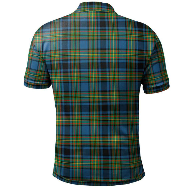 Scottish Gillies Ancient Clan Tartan Polo Shirt Back Side Tartan Plaid