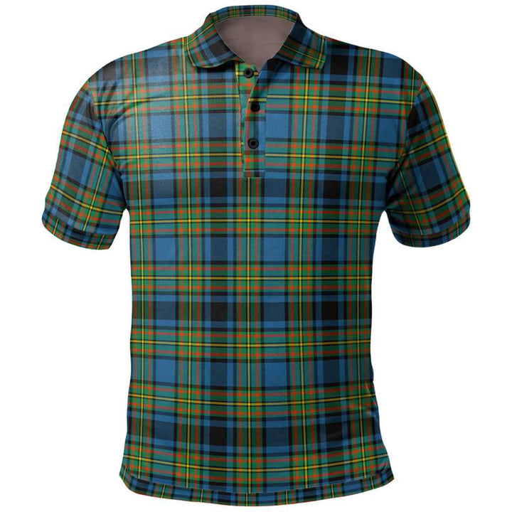 Scottish Gillies Ancient Clan Tartan Polo Shirt Front Side Tartan Plaid