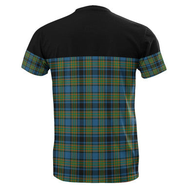 Scottish Gillies Ancient Clan Tartan T-Shirt Horizontal Style Back Side Tartan Plaid