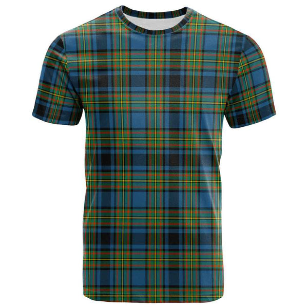 Scottish Gillies Ancient Clan Tartan T-Shirt Front Side Tartan Plaid