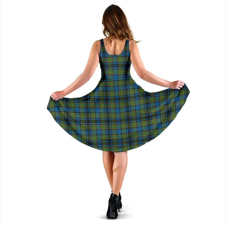 Scottish Gillies Ancient Clan Tartan Women Midi Dress