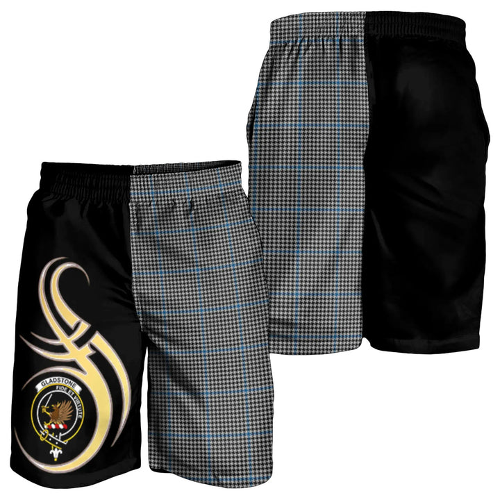 Scottish Gladstone Clan Crest Tartan Believe in Me Men's Shorts