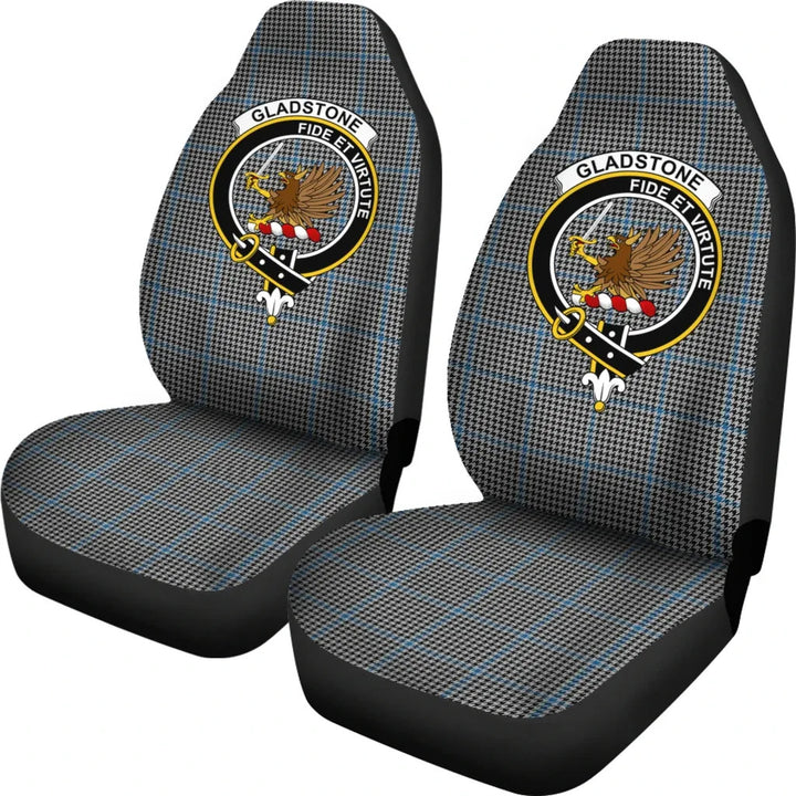 Scottish Gladstone Clan Crest Tartan Car Seat Covers 1