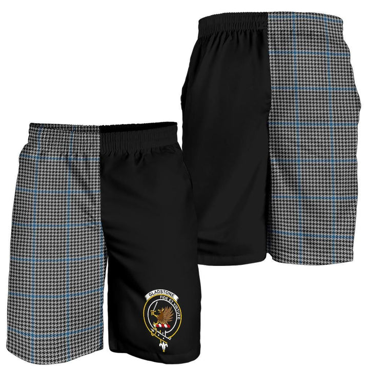 Scottish Gladstone Clan Crest Tartan Half of Me Men's Shorts