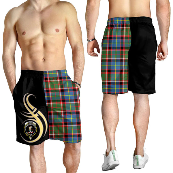 Scottish Glass Clan Crest Tartan Believe in Me Men's Shorts