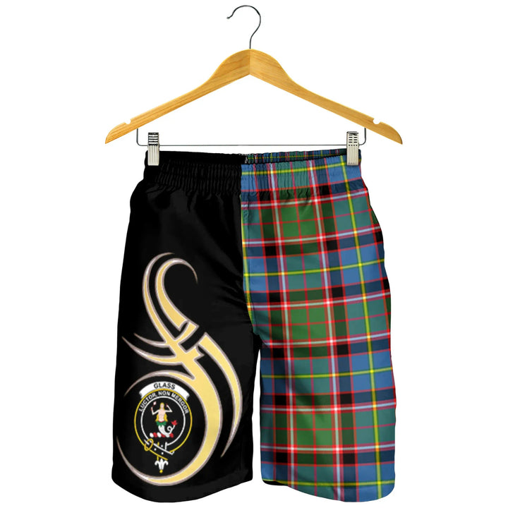 Scottish Glass Clan Crest Tartan Believe in Me Men's Shorts