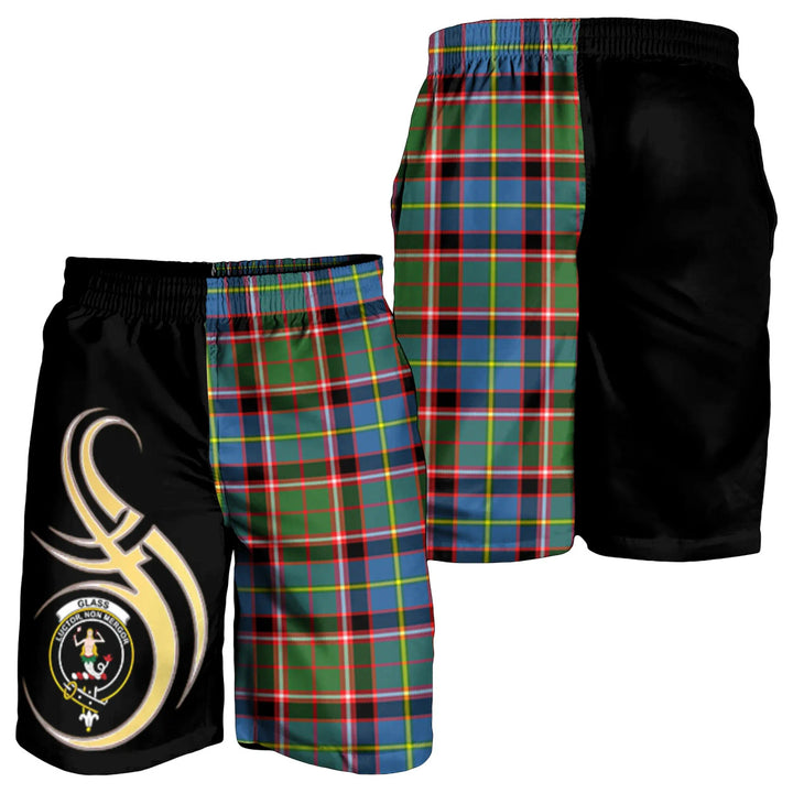 Scottish Glass Clan Crest Tartan Believe in Me Men's Shorts