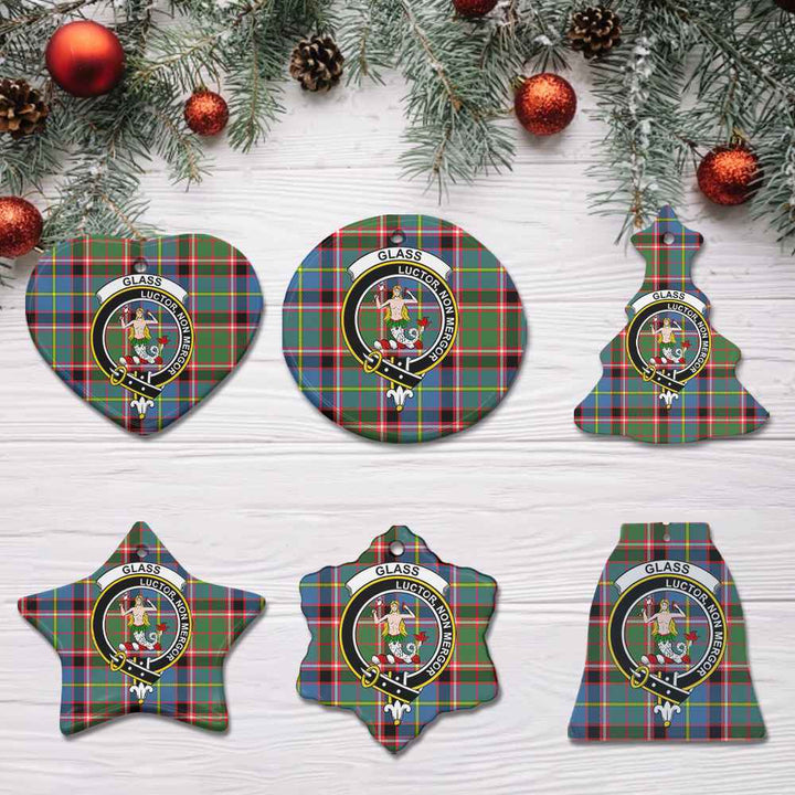 Scottish Glass Clan Crest Tartan Ceramic Ornament All Tartan Plaid