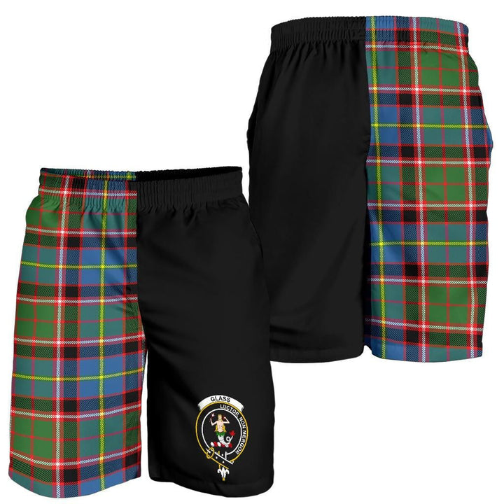 Scottish Glass Clan Crest Tartan Half of Me Men's Shorts