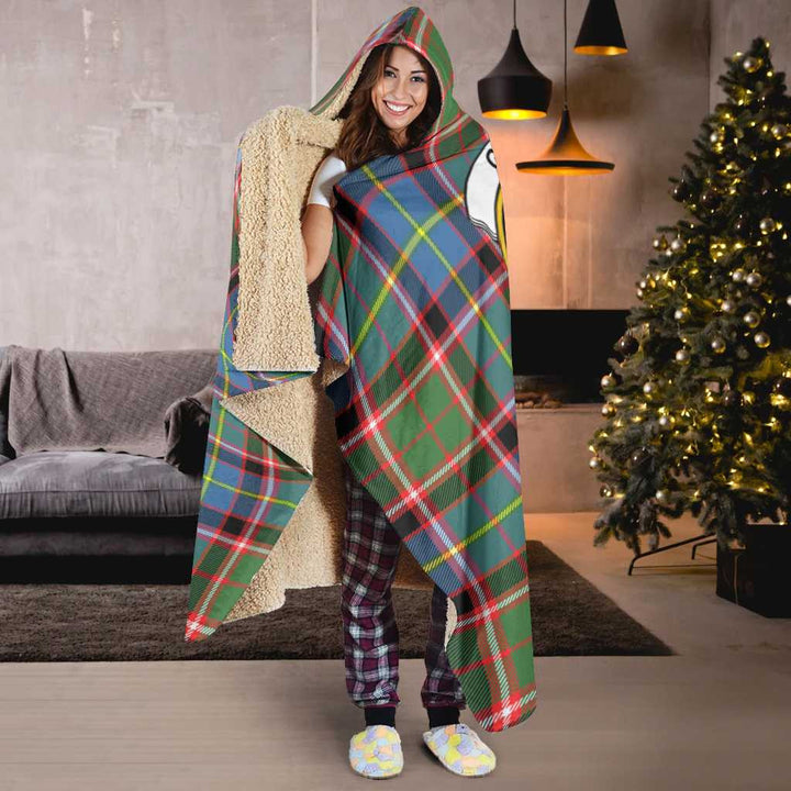 Scottish Glass Clan Crest Tartan Hooded Blanket Tartan Plaid 6