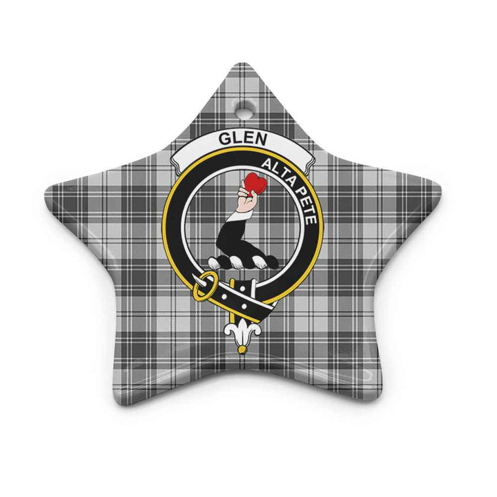 Scottish Glen Clan Crest Tartan Ceramic Ornament Star Shape Tartan Plaid