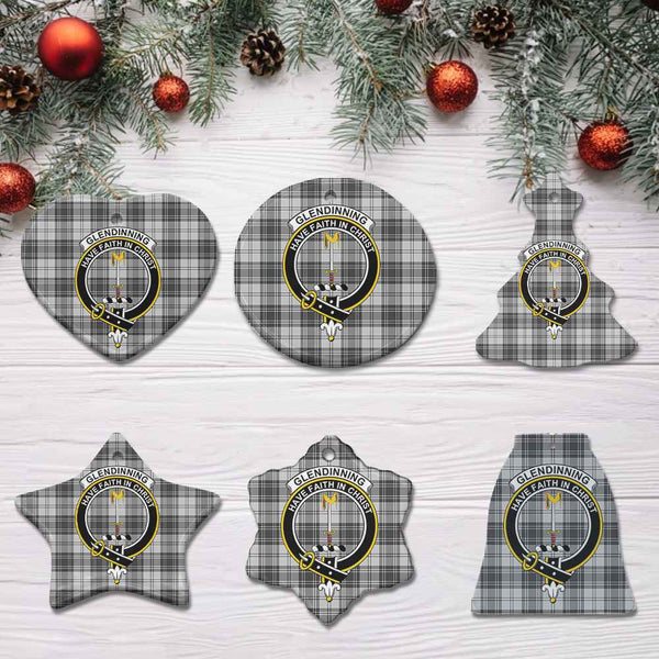 Scottish Glendinning Clan Crest Tartan Ceramic Ornament All Tartan Plaid