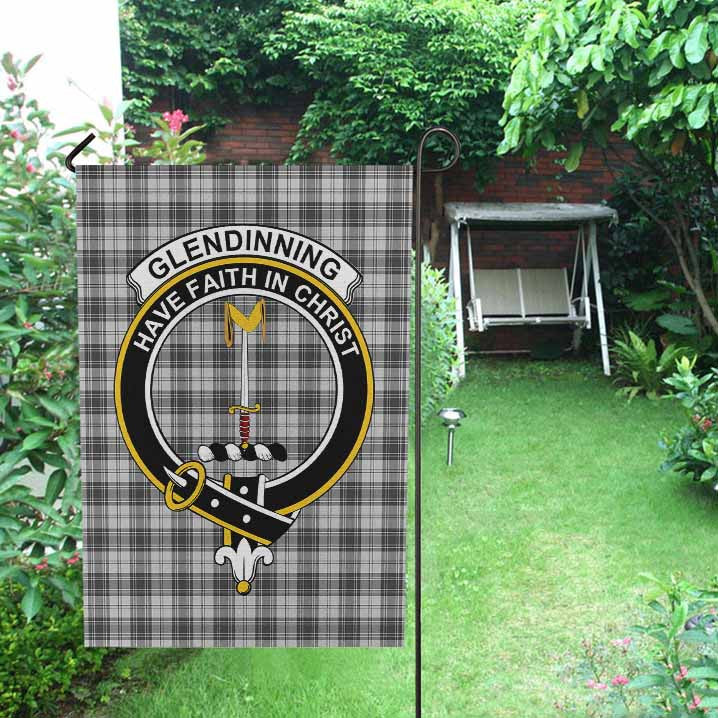 Scottish Glendinning Clan Badge Tartan Garden Flag | Tartanplaid.co ...