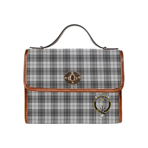 Scottish Glendinning Clan Crest Tartan Waterproof Canvas Bag Tartan Plaid 1