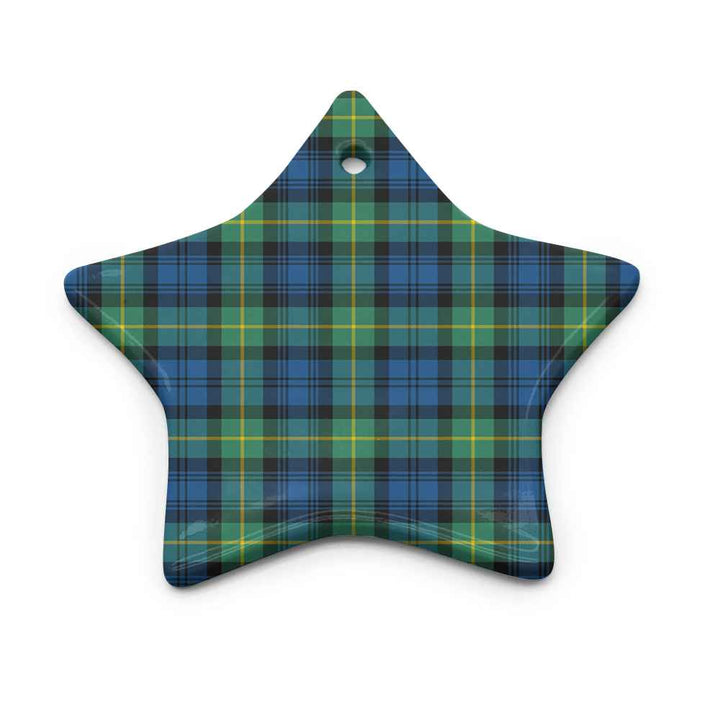 Scottish Gordon Ancient Clan Tartan Ceramic Ornament Star Shape Tartan Plaid