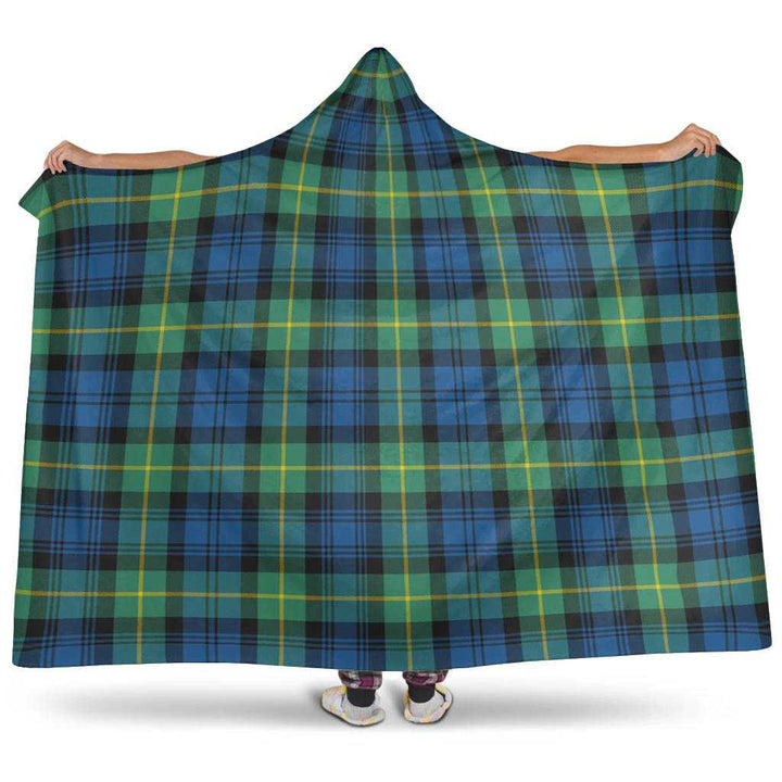 Scottish Gordon Ancient Clan Tartan Hooded Blanket Tartan Plaid 1