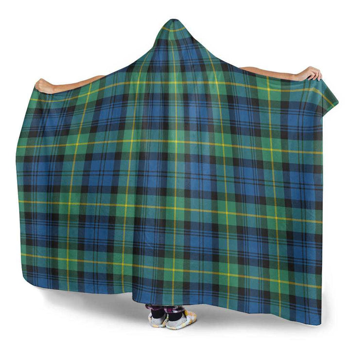 Scottish Gordon Ancient Clan Tartan Hooded Blanket Tartan Plaid 3