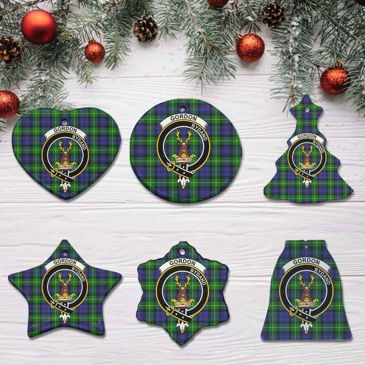 Scottish Gordon Clan Crest Tartan Ceramic Ornament All Tartan Plaid