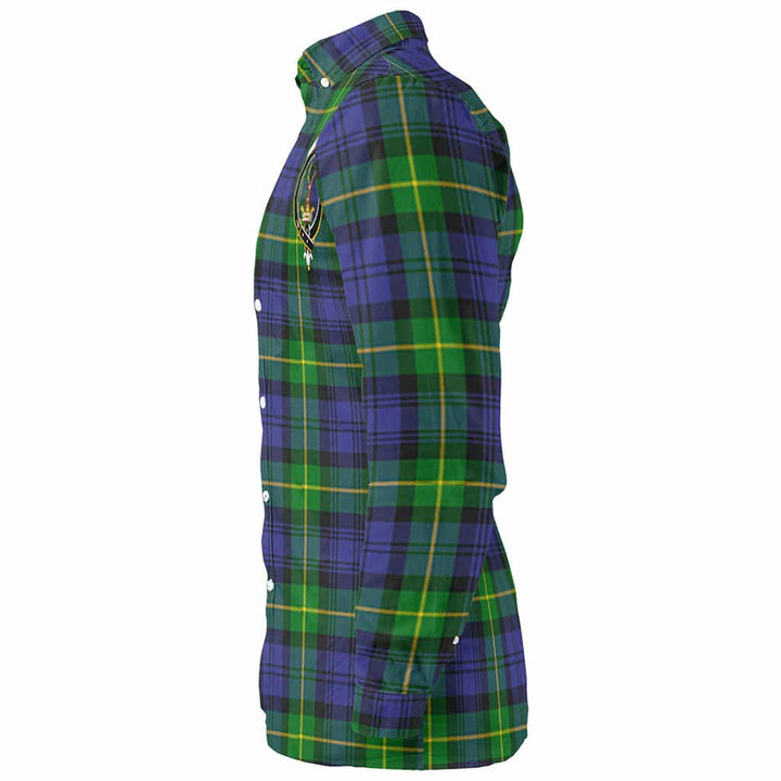 Scottish Gordon Clan Crest Tartan Long Sleeve Shirt Tartan Plaid