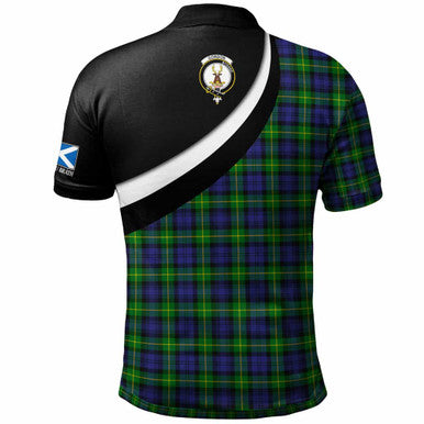 Scottish Gordon Clan Crest Tartan Polo Shirt - Scotland Forever Style Back Side Tartan Plaid