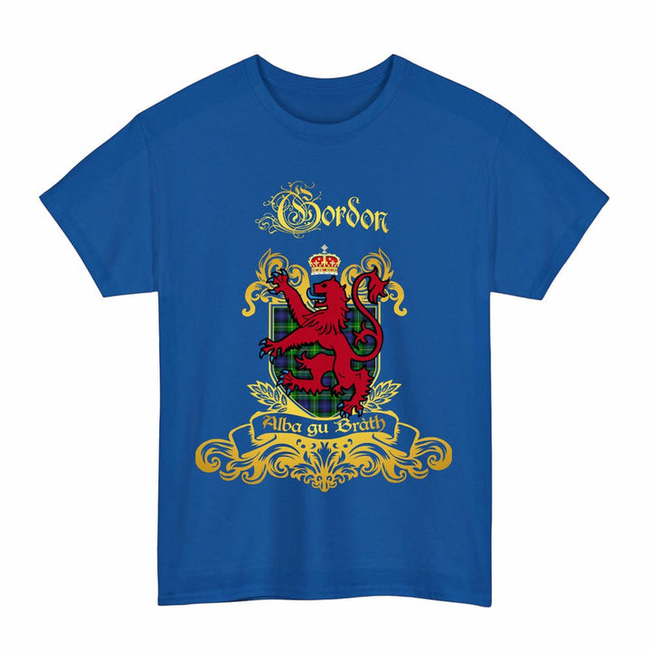 Scottish Gordon Clan Tartan Lion Rampant of Scotland T-Shirt Tartan Plaid Royal Color